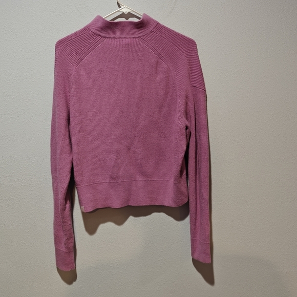 Lululemon Collared Merino Wool-Blend Sweater Dahlia Mauve Large - Picture 6 of 10